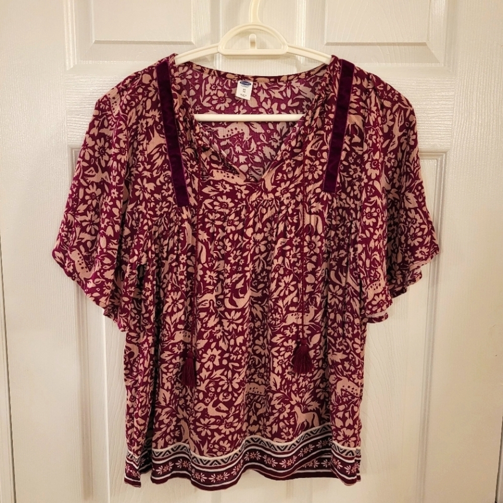 Xs - Old navy - boho blouse- purple